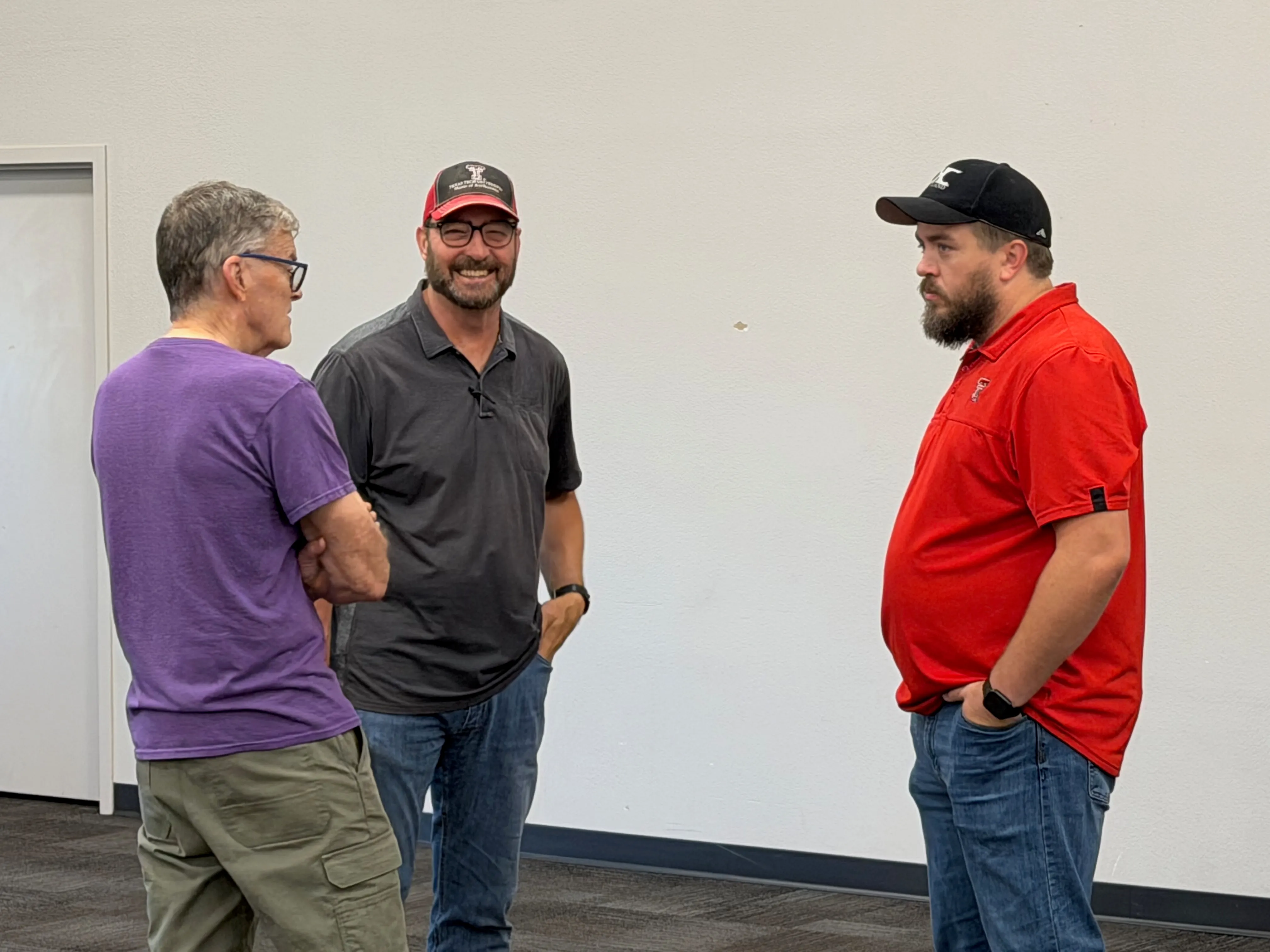 Men enjoying conversation together